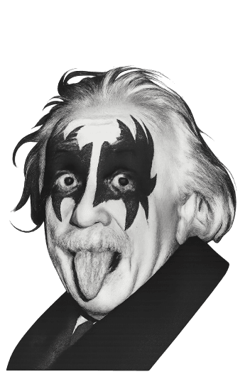 Einstein with makeup